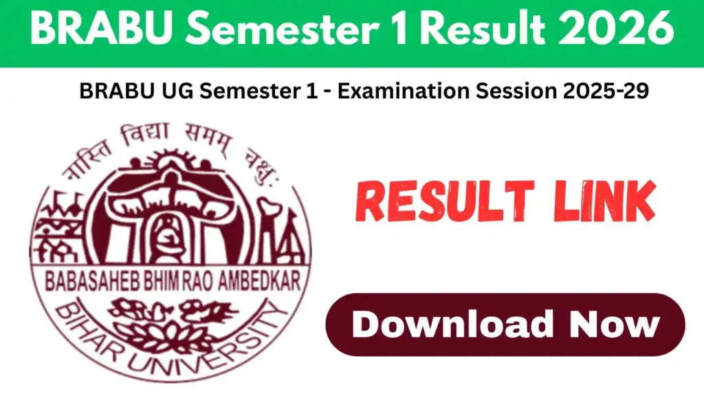 BRABU UG Semester 1 Result 2025 29 Download Link